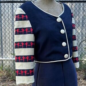 Moschino Cheap and Chic vintage 90s cropped 3/4 sleeve jester jacket